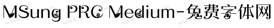 MSung PRC Medium字体转换